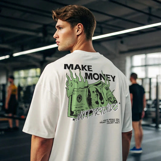 Camiseta oversize MAKE MONEY NOT FRIENDS