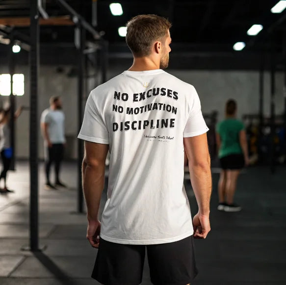 Camisetas oversize NO EXCUSES, NO MOTIVATION, DISCIPLINE en Underrated.es