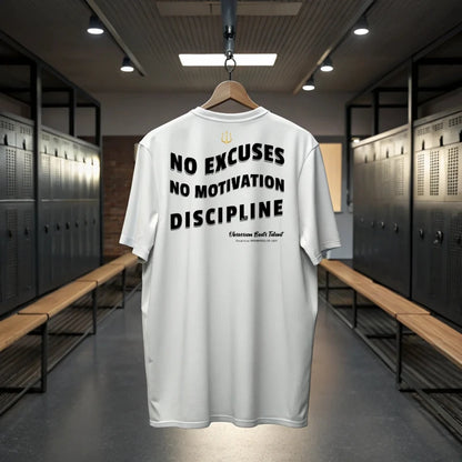 Camisetas oversize NO EXCUSES, NO MOTIVATION, DISCIPLINE en Underrated.es