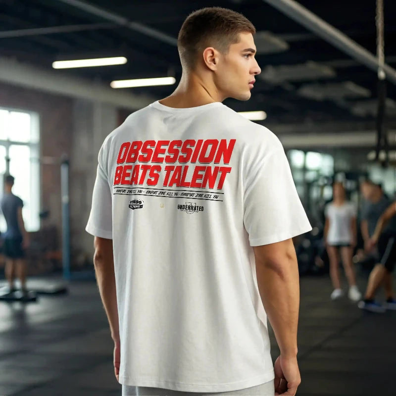 Camiseta oversize OBSESSION BEATS TALENT en Underrated.es