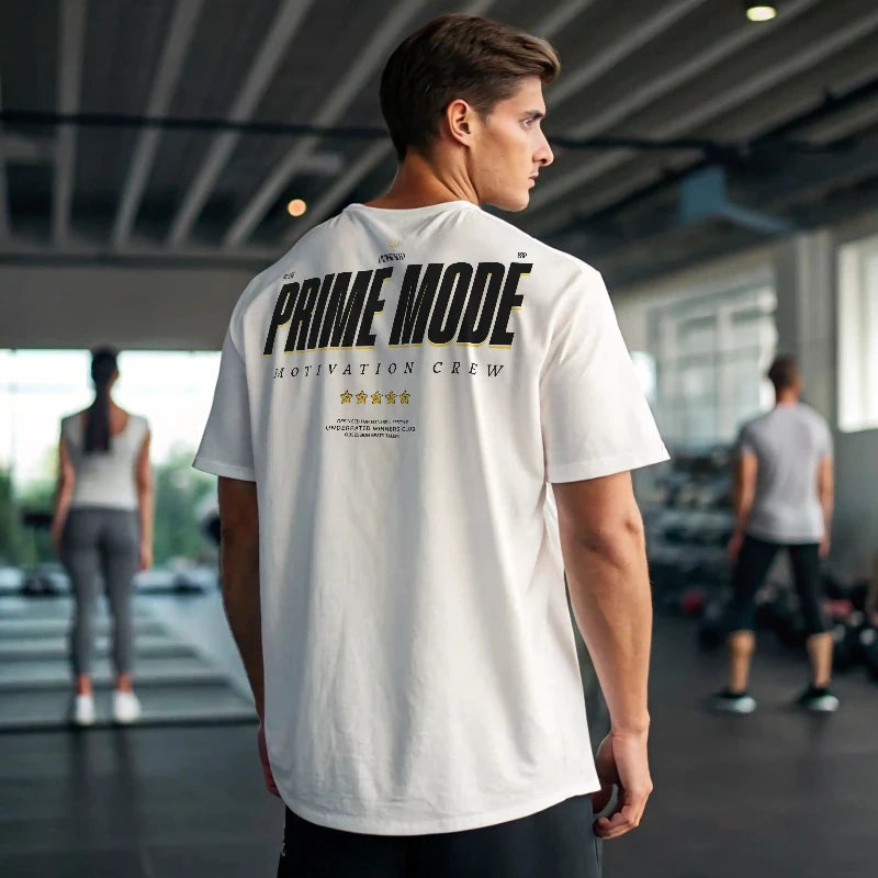 Camiseta oversize gym para hombre PRIME MODE negra en underrated