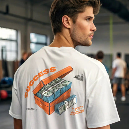 Camiseta oversize SUCCESS IS YOUR DECISION en Underrated.es