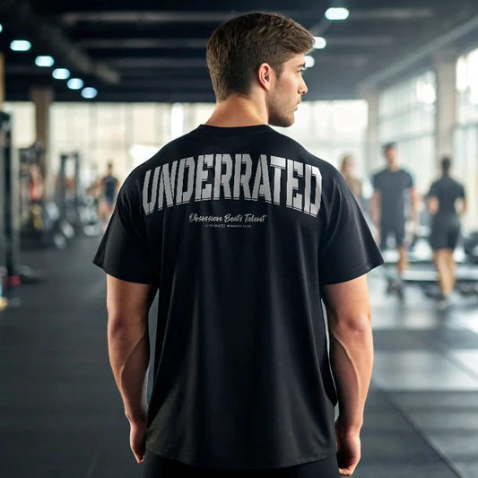 Camiseta oversize gym UNDERRATED OBT negra para hombre - Underrated