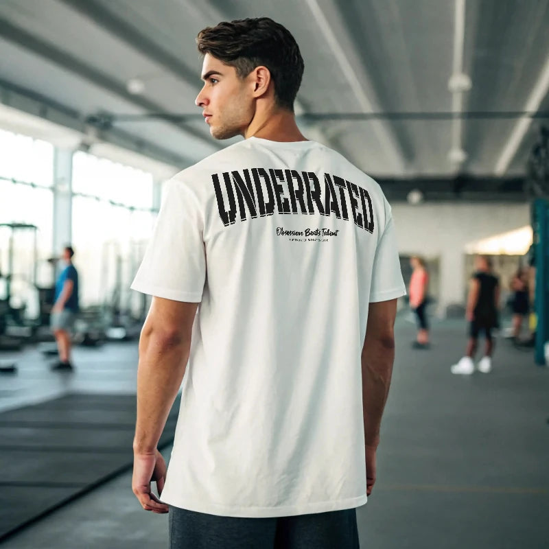 Camiseta oversize gym UNDERRATED OBT blanca para hombre - Underrated
