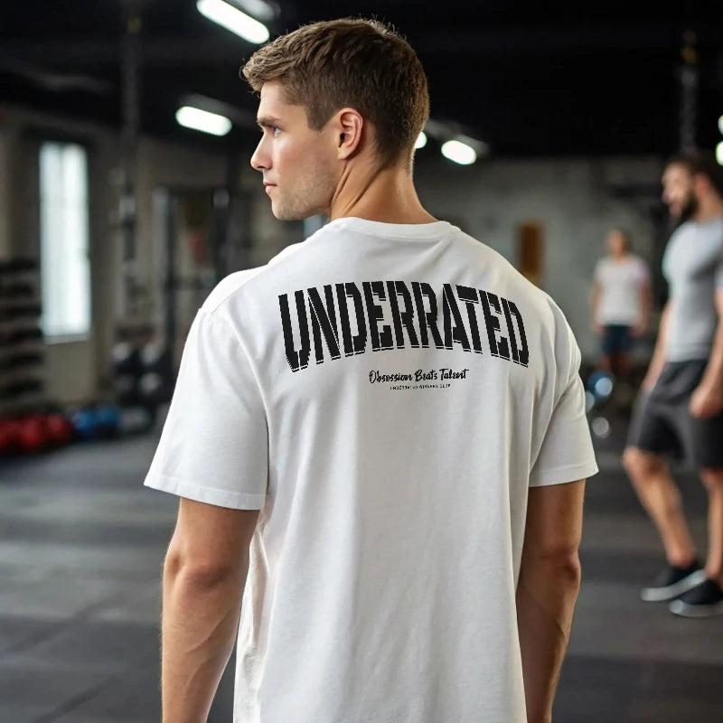 Camiseta oversize gym UNDERRATED OBT blanco para hombre - Underrated
