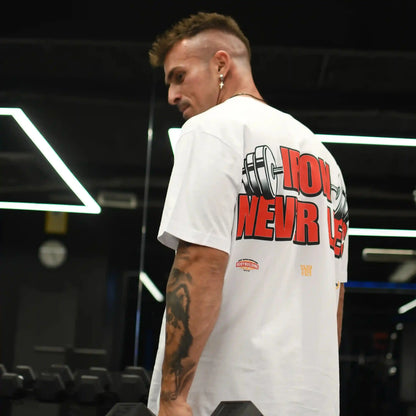 Camiseta oversize gym IRON NEVER LIES en underrated.es