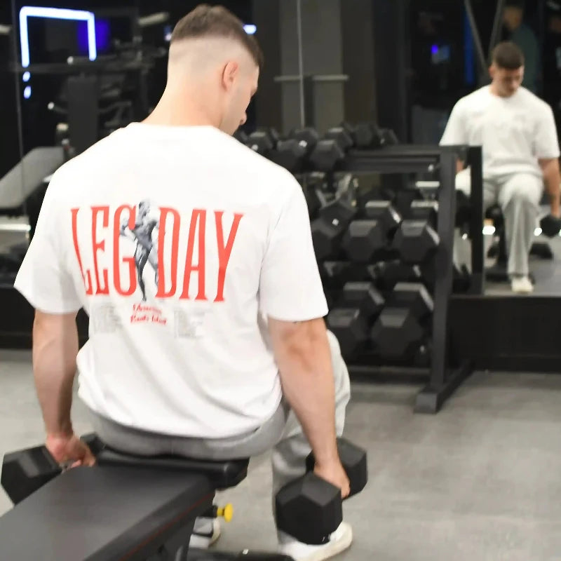 Camiseta oversize gym LEG DAY en underrated