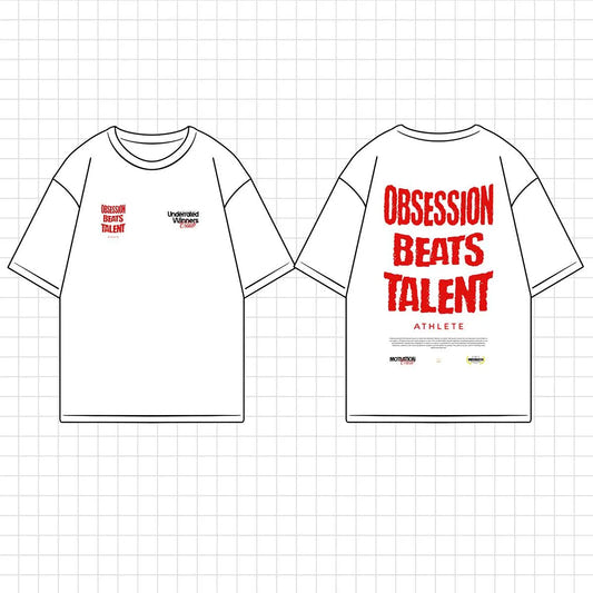 Camiseta oversize gym OBSESSION BEATS TALENT ATHLETE en underrated