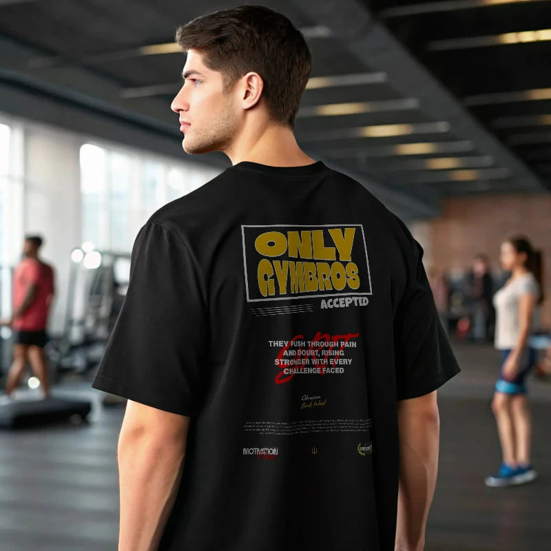 CAMISETAS OVERSIZE GYM ONLY GYMBROS ACCEPTED
