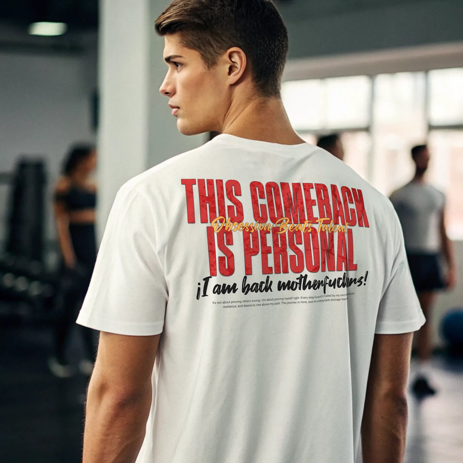 Camiseta oversize gym PERSONAL COMEBACK EN UNDERRATED.ES