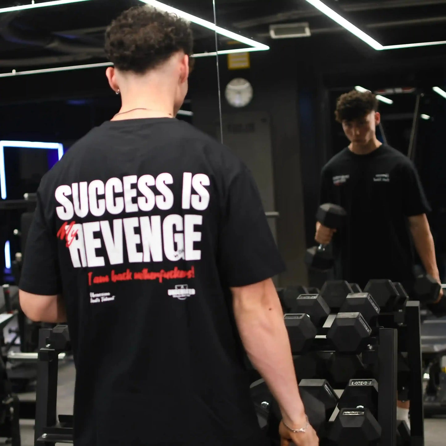 Camiseta oversize gym SUCCESS IS MY REVENGE en underrated