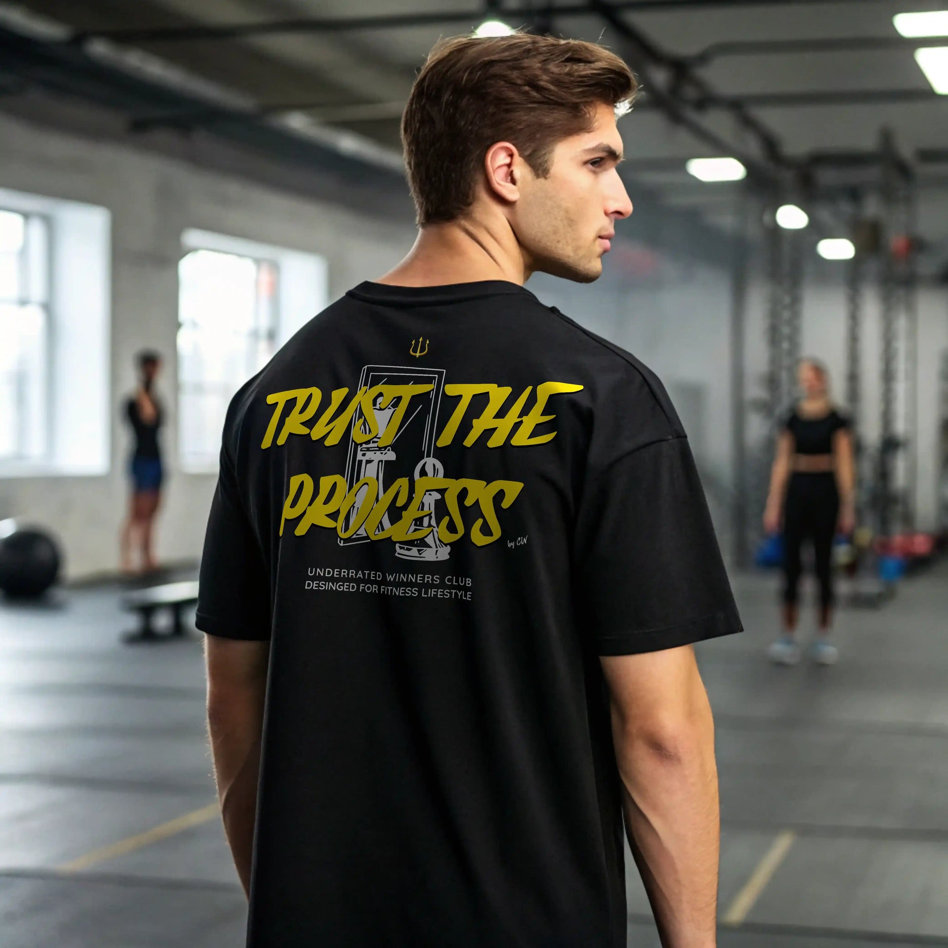 Camiseta oversize gym TRUST THE PROCESS CHESS en Underrated.es