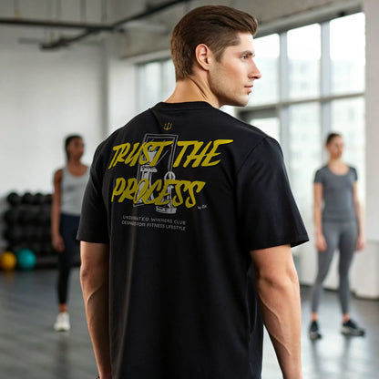 Camiseta oversize gym TRUST THE PROCESS CHESS en Underrated.es