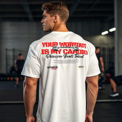 Camiseta oversize gym Your Workout is my cardio en underrated.es