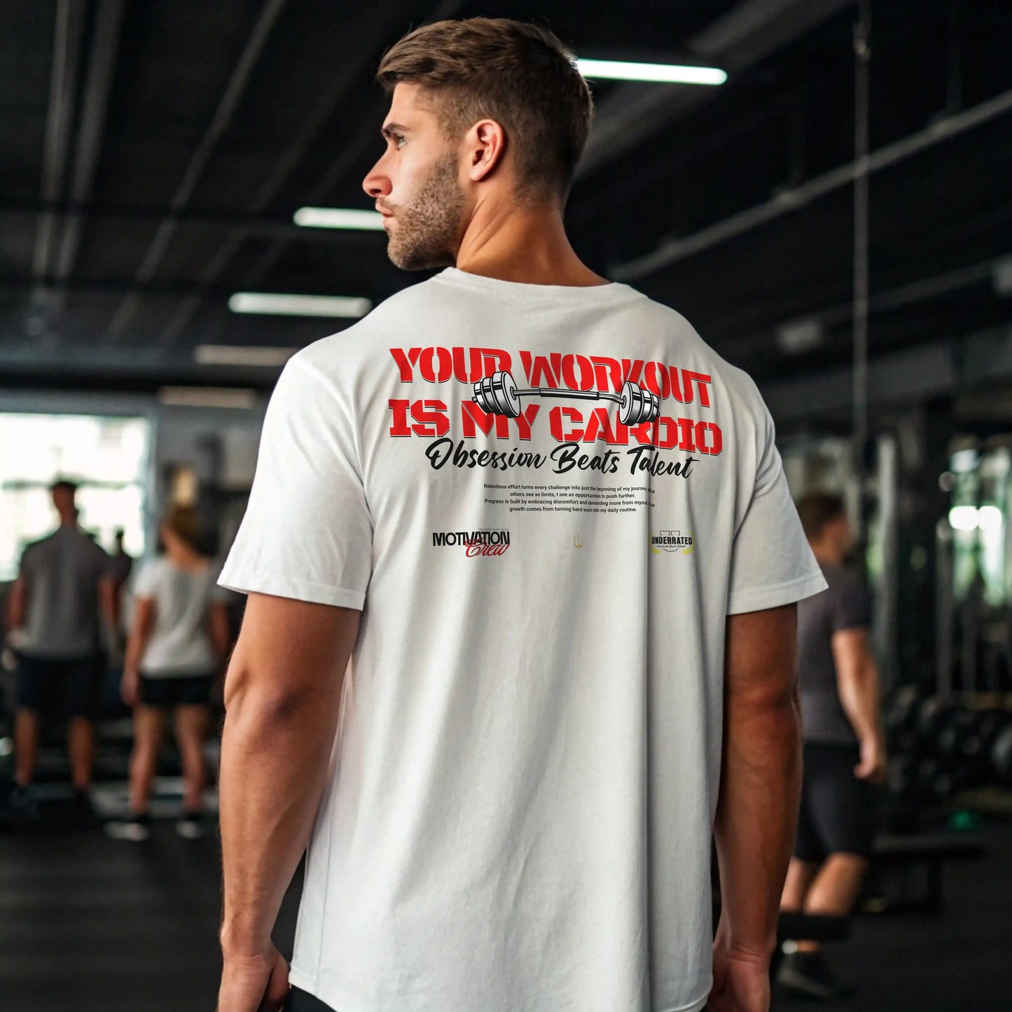 Camiseta oversize gym Your Workout is my cardio en underrated.es