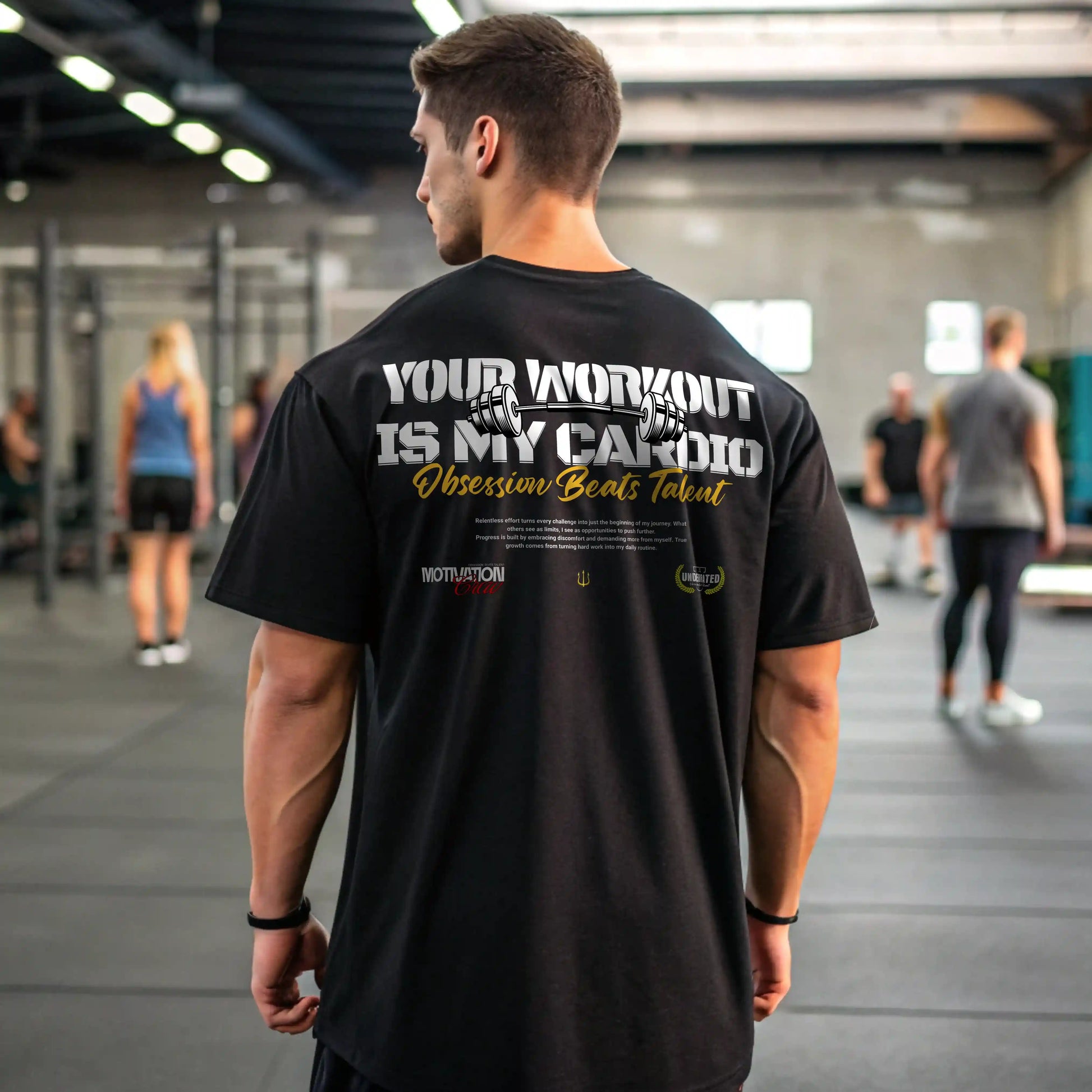 Camiseta oversize gym Your Workout is my cardio en underrated.es