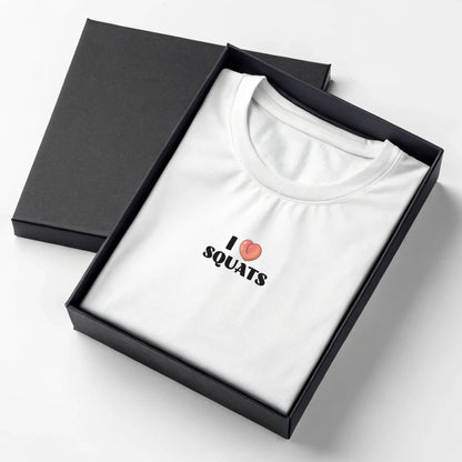 Camiseta oversize gym mujer I LOVE SQUATS en Underrated.es