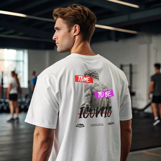Camiseta oversize gym time to be iconic en underrated.es