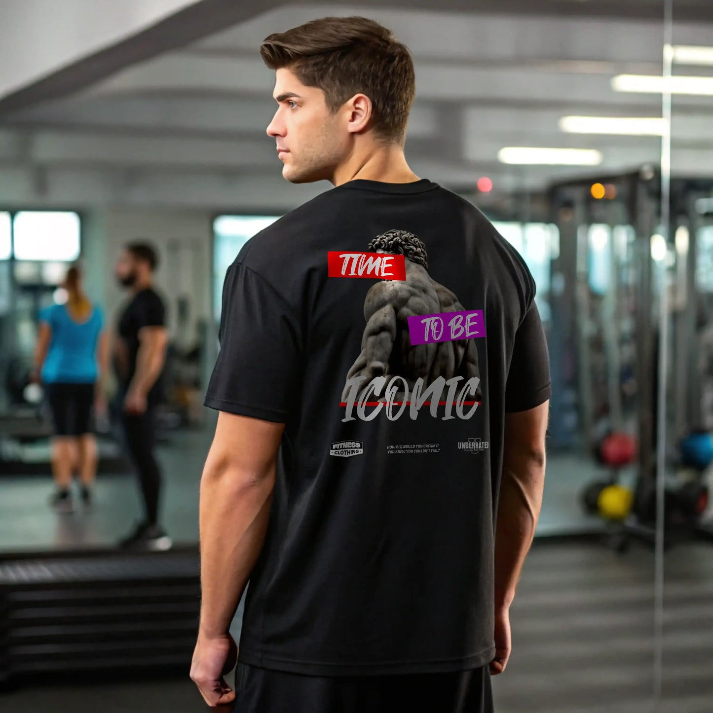 Camiseta oversize gym time to be iconic en underrated.es