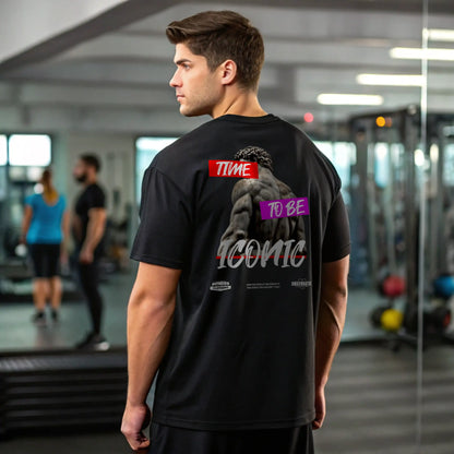 Camiseta oversize gym time to be iconic en underrated.es