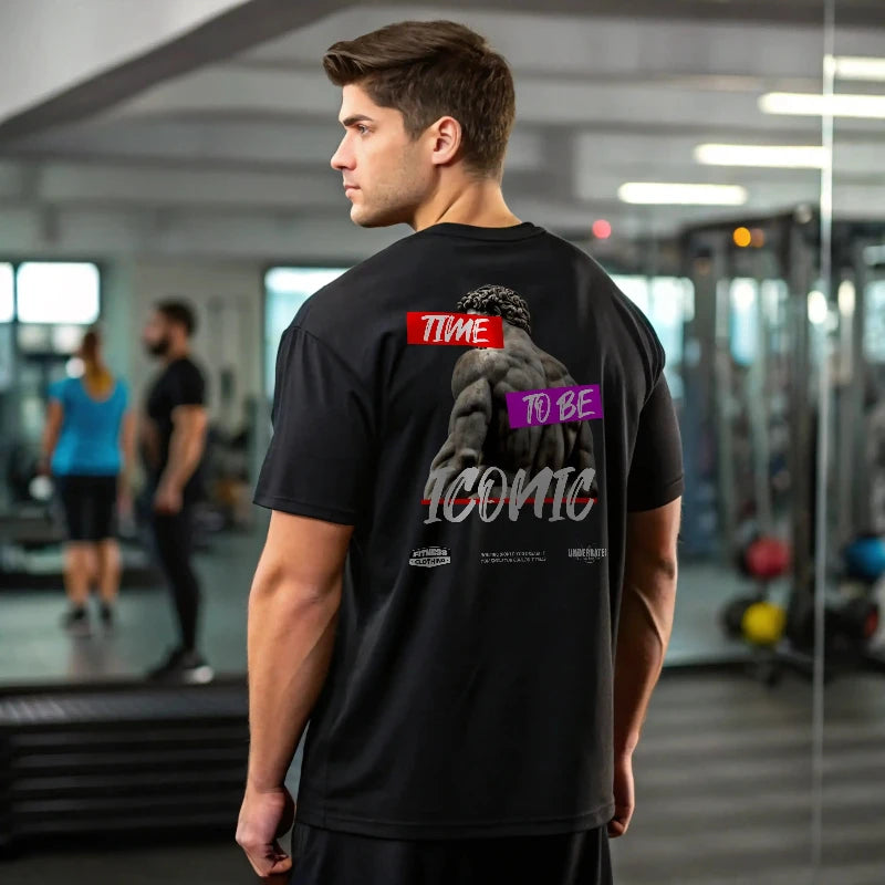 Camiseta oversize gym time to be iconic en underrated.es