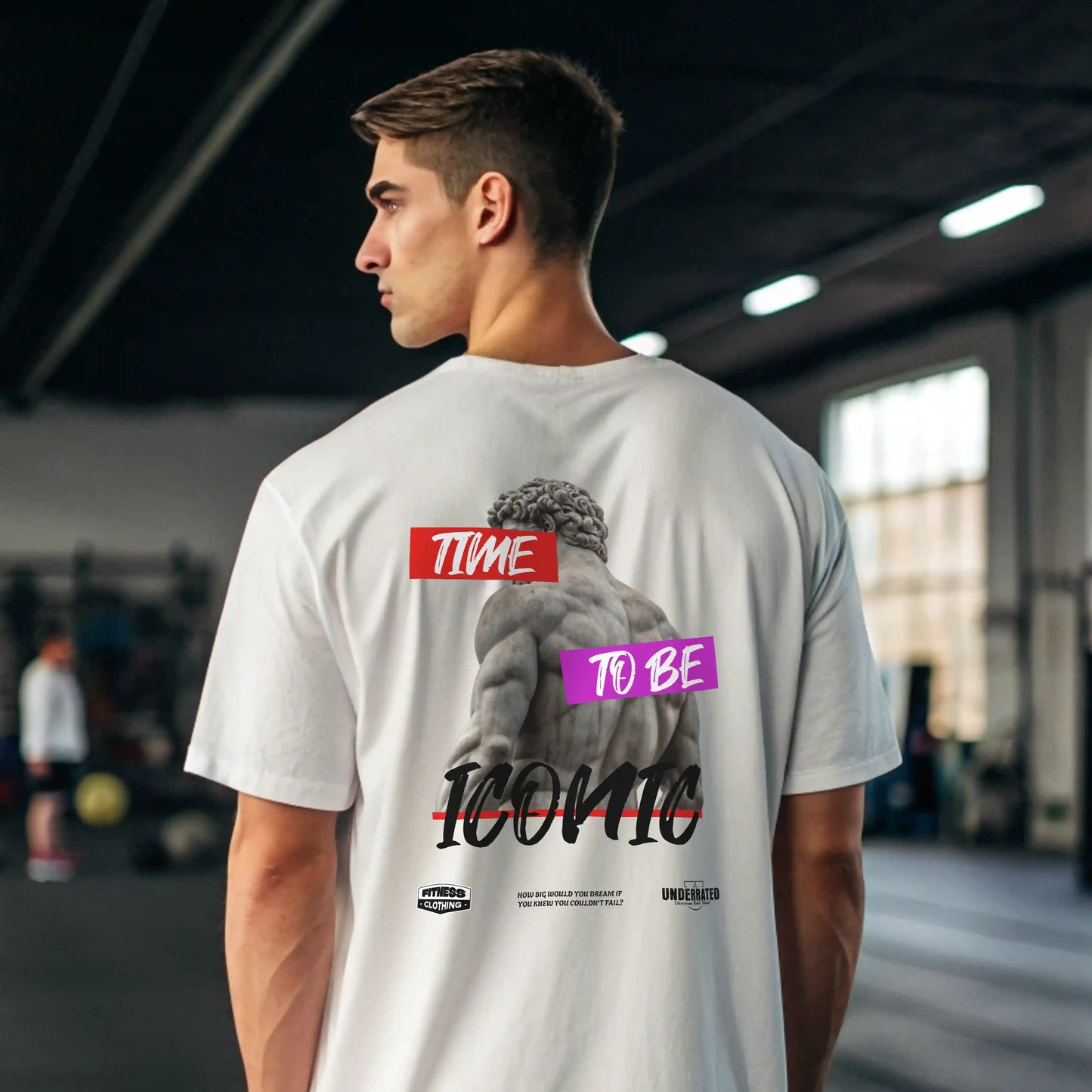 Camiseta oversize gym time to be iconic en underrated.es
