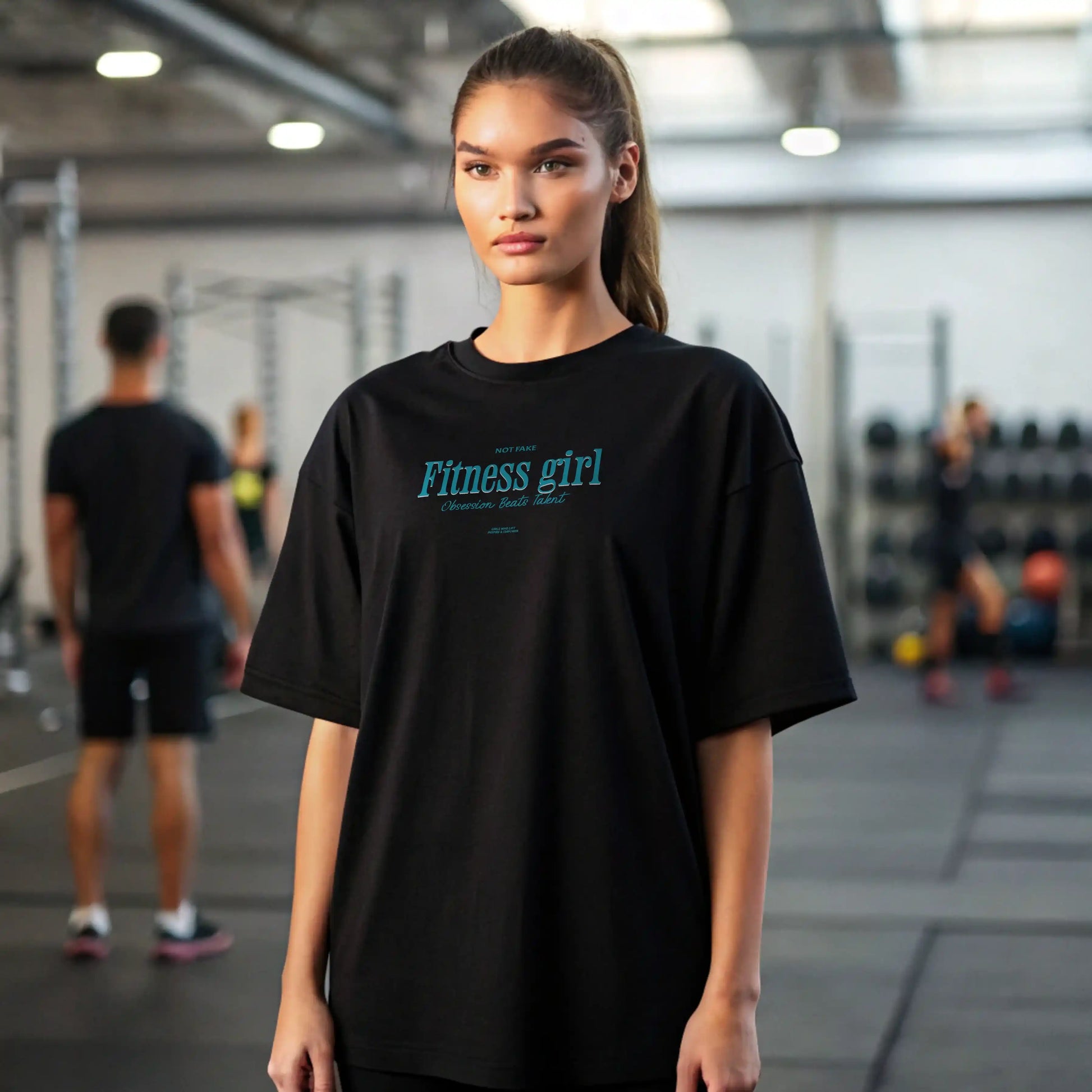 Camiseta oversize mujer FITNESS GIRL en underrated.es