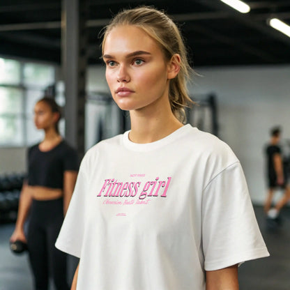 Camiseta oversize mujer FITNESS GIRL en underrated.es