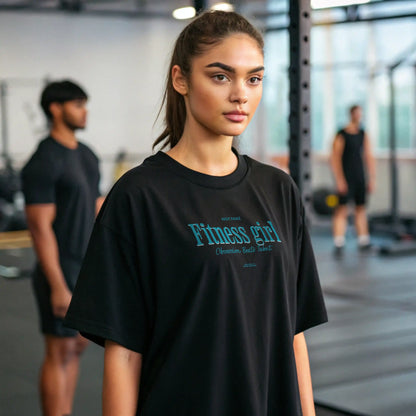 Camiseta oversize mujer FITNESS GIRL en underrated.es
