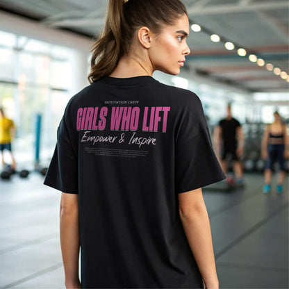 Camiseta oversize mujer GIRL WHO LIFT EN UNDERRATED.ES