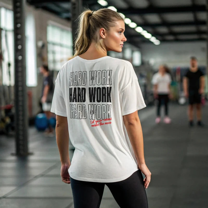 Camiseta oversize mujer HARD WORK de Underrated.es