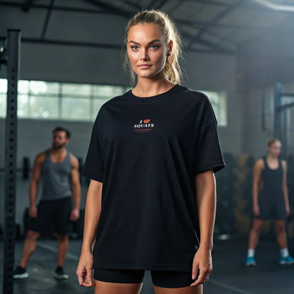 Camiseta oversize mujer I LOVE SQUATS en Underrated.es
