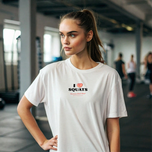 Camiseta oversize mujer I LOVE SQUATS en Underrated.es