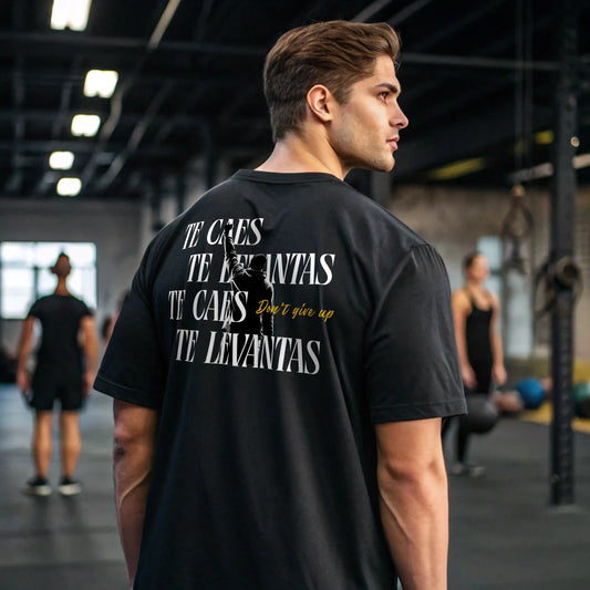 Camiseta oversize  te caes te levantas dont give up en underrated.es