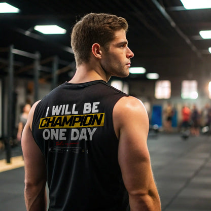 Camiseta sin mangas I WILL BE CHAMPION ONE DAY EN UNDERRATED.ES