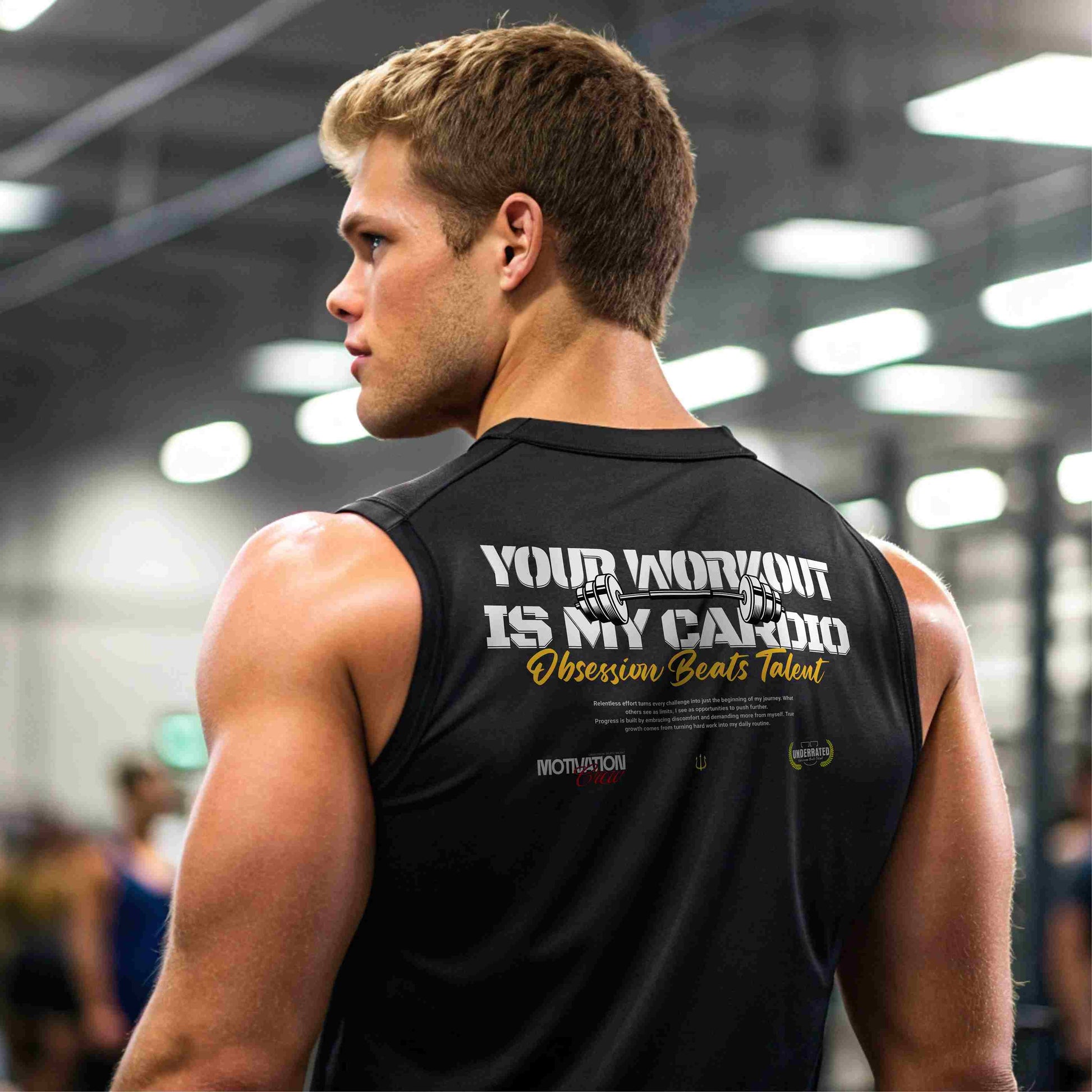 Camiseta sin mangas YOUR WORKOUT IS MY CARDIO EN UNDERRATED.ES