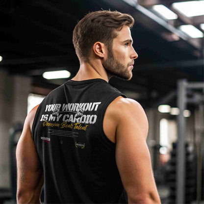 Camiseta sin mangas YOUR WORKOUT IS MY CARDIO EN UNDERRATED.ES