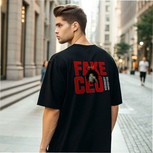 Camiseta streetwear ancha FAKE CEO en UNDERRATED