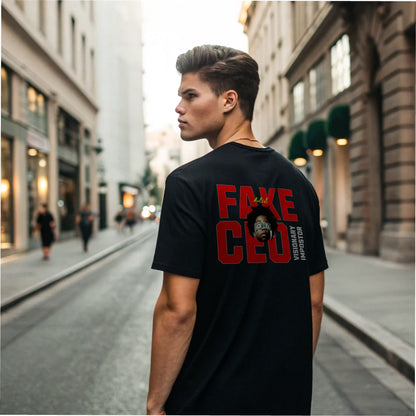 Camiseta streetwear ancha FAKE CEO en UNDERRATED