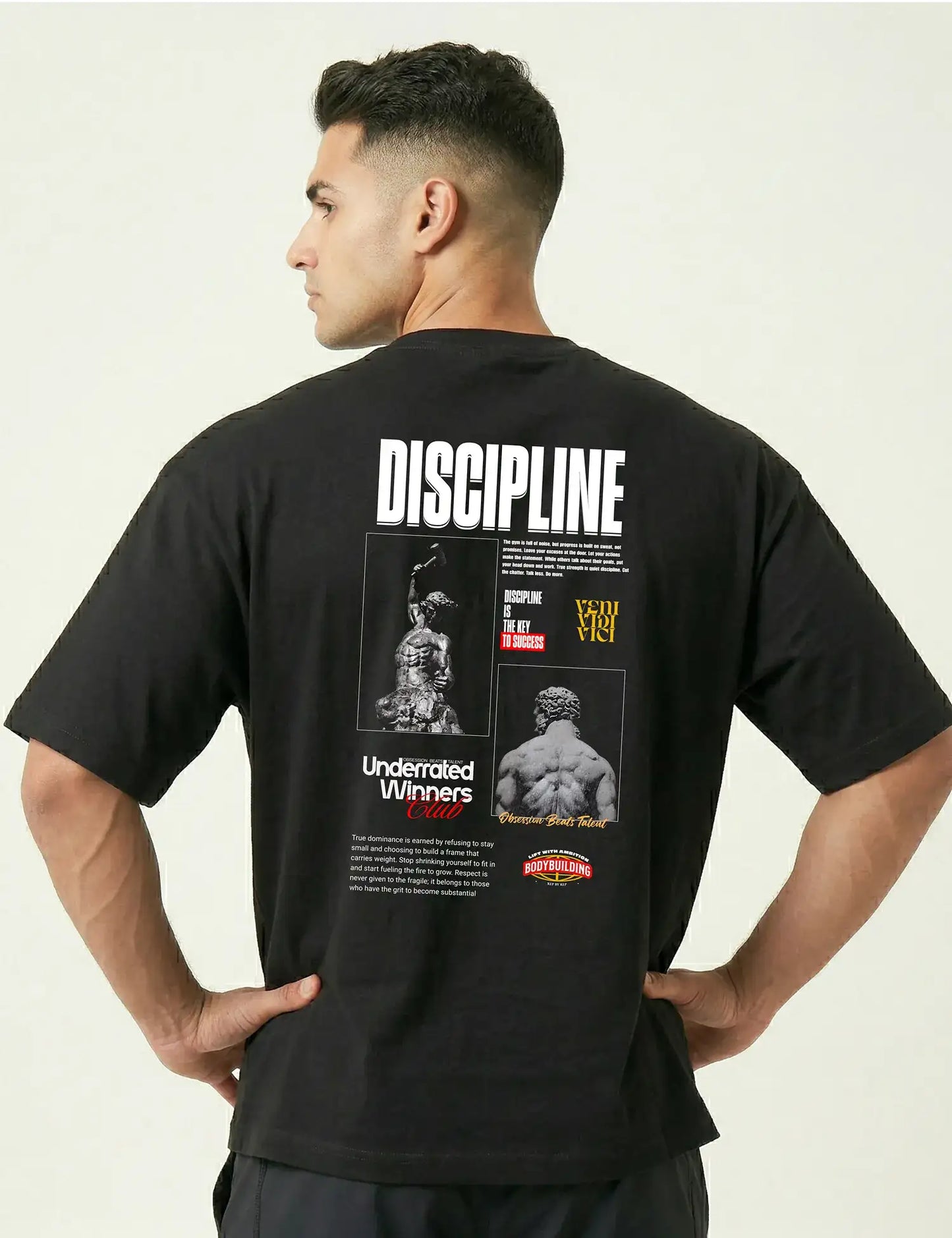 DISCIPLINE IS THE KEY OVERSIZE GYM UNDERRATED