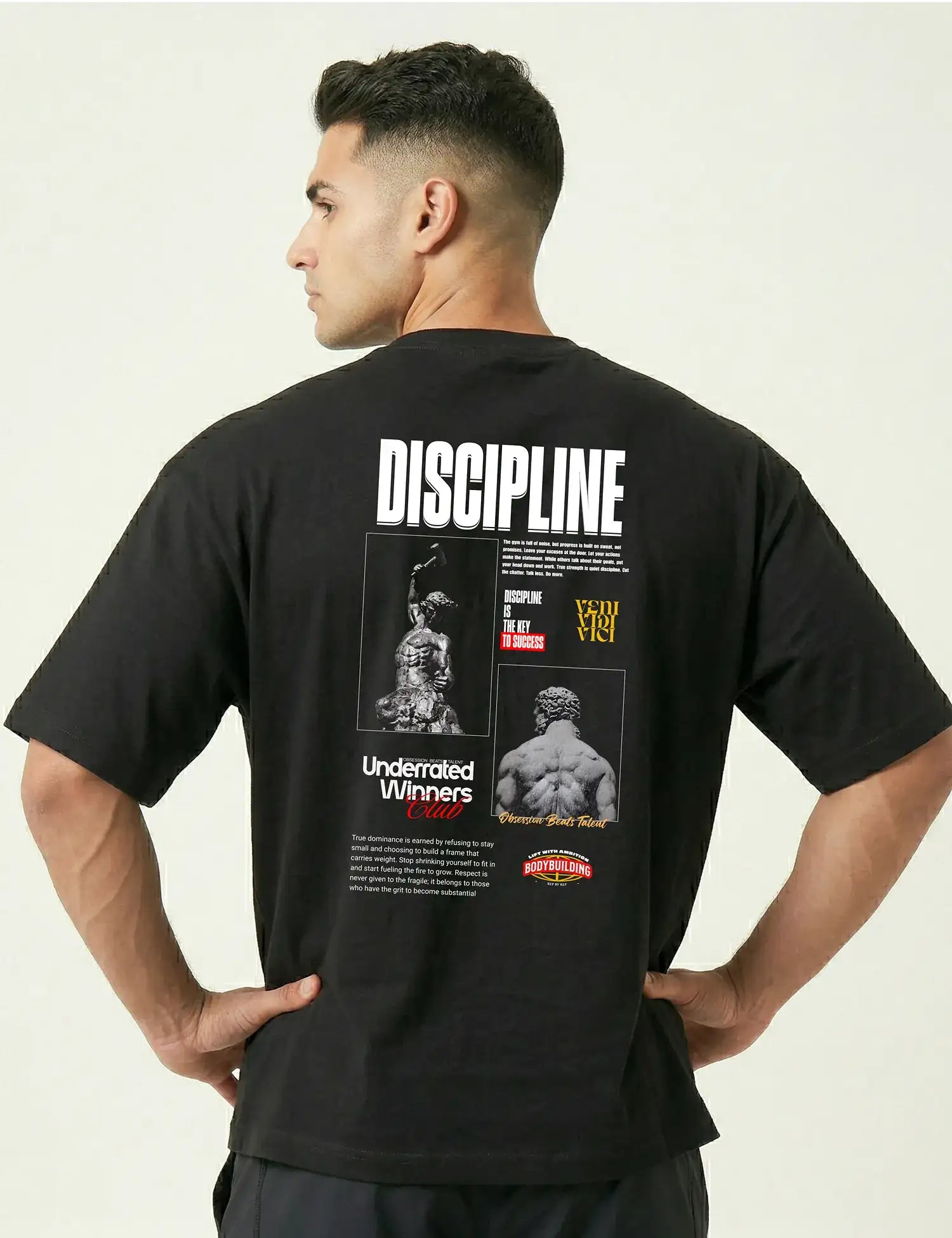 DISCIPLINE IS THE KEY OVERSIZE GYM UNDERRATED