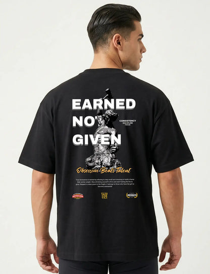 EARNED NOT GIVEN CAMISETA OVERSIZE GYM UNDERRATED