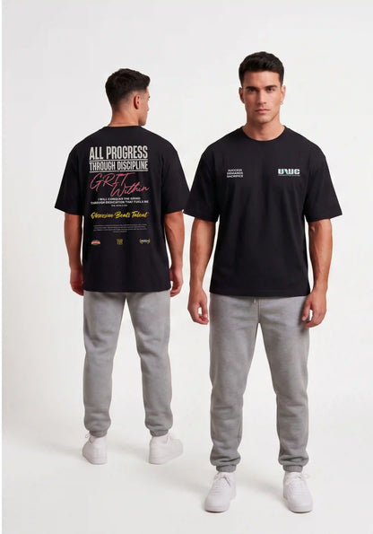 Camiseta de underrated ALL PROGRESS THROUGH DISCIPLINE OVERSIZE