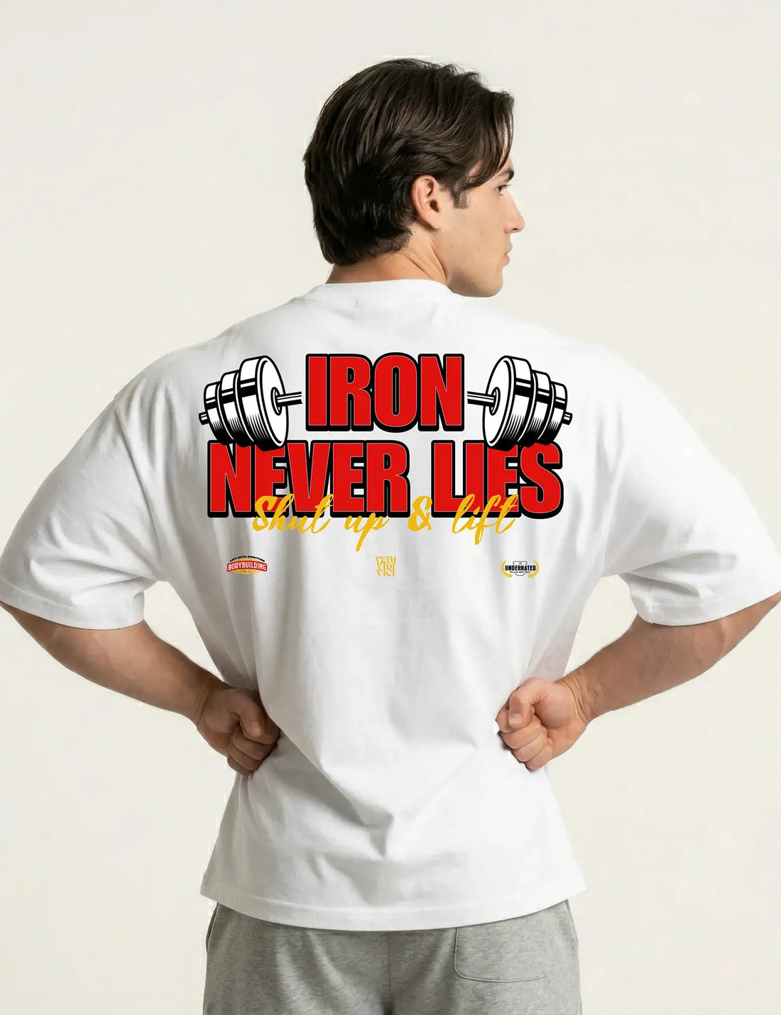 CAMISETA OVERSIZE GYM IRON NEVER LIES