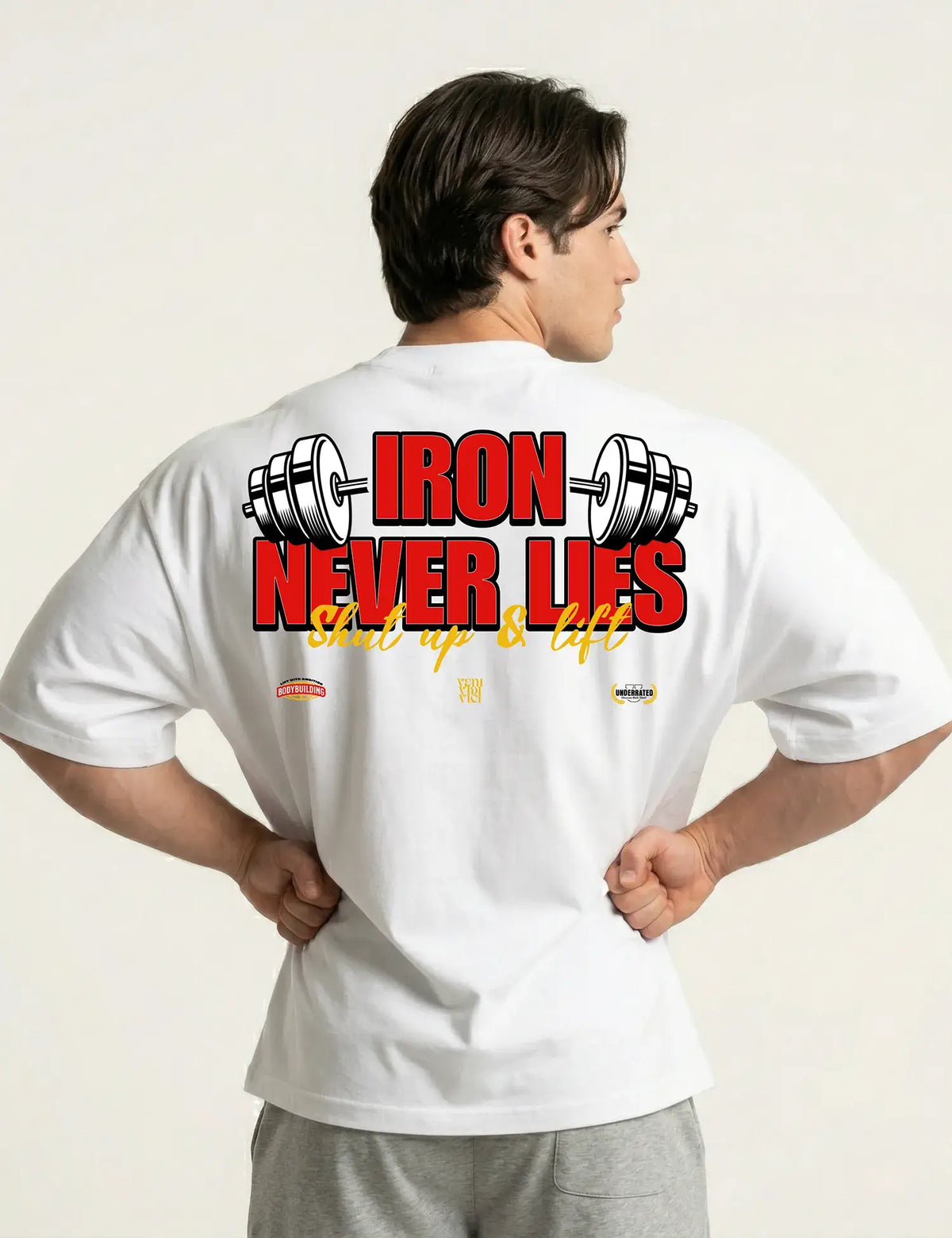 CAMISETA OVERSIZE GYM IRON NEVER LIES