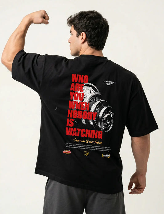 CAMISETAS OVERSIZE GYM NOBODY IS WATCHING