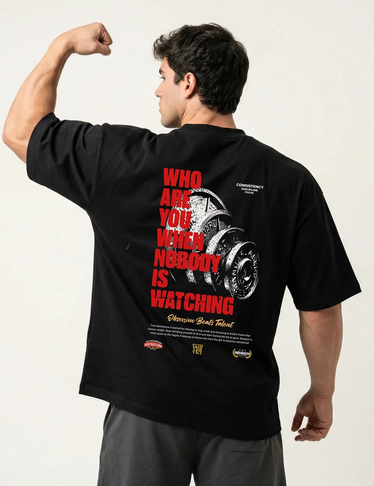 CAMISETAS OVERSIZE GYM NOBODY IS WATCHING