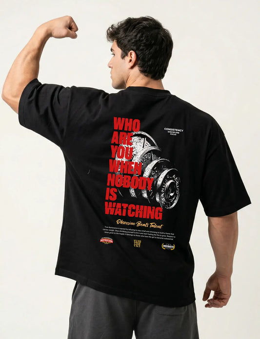 CAMISETAS OVERSIZE GYM NOBODY IS WATCHING