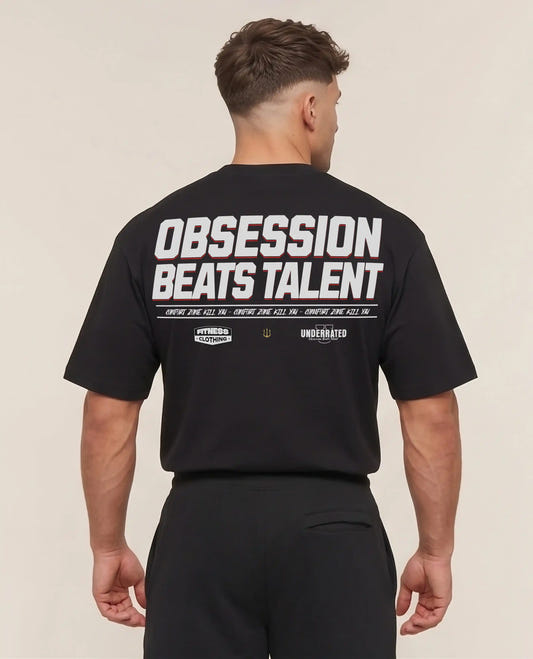CAMISETA OVERSIZE GYM OBSESSION BEATS TALENT