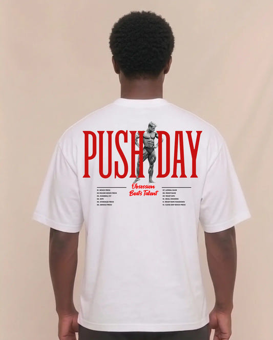 PUSH DAY CAMISETA OVERSIZE GYM DE UNDERRATED